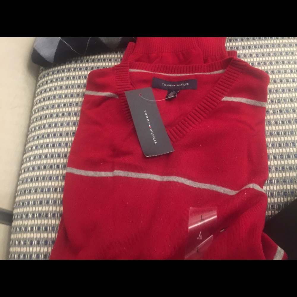 Tommy Hilfiger red sweater BNWT